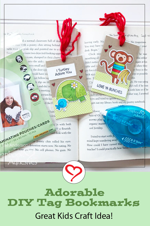 DIY Tag Bookmarks by Teri Anderson For Scrapbook Adhesives by 3L Pinterest Image