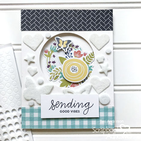 Flocked Window Card by Teri Anderson for Scrapbook Adhesives by 3L