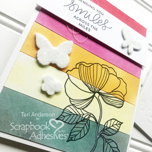 How to use Flock with 3D Foam Shapes by Teri Anderson for Scrapbook Adhesives by 3L Close Up 1