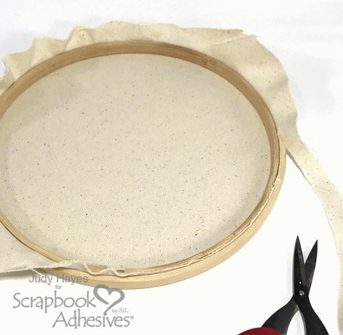 No Sew Monogram Hoop with Felt Flowers by Judy Hayes for Scrapbook Adhesives by 3L