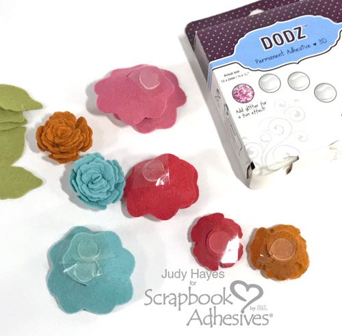 No Sew Monogram Hoop with Felt Flowers by Judy Hayes for Scrapbook Adhesives by 3L