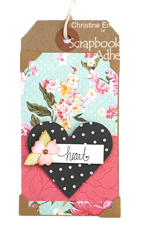Tags with Hearts and Flowers Tutorial by Christine Emberson for Scrapbook Adhesives by 3L