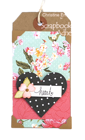 Tags with Hearts and Flowers Tutorial by Christine Emberson for Scrapbook Adhesives by 3L