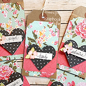 Tags with Hearts and Flowers Tutorial by Christine Emberson for Scrapbook Adhesives by 3L