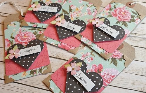 Tags with Hearts and Flowers Tutorial by Christine Emberson for Scrapbook Adhesives by 3L