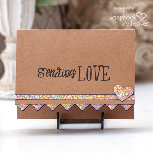 Sending Love Card with a Foiled Photo Corner Border by Beth Pingry for Scrapbook Adhesives by 3L