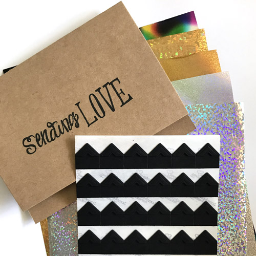 Sending Love Card with a Foiled Photo Corner Border by Beth Pingry for Scrapbook Adhesives by 3L