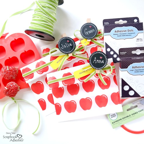 Sweet Apple Treat Bags for Back to School by Dana Tatar for Scrapbook Adhesives by 3L