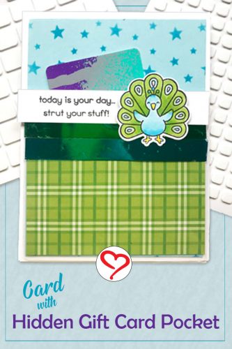 Card with Hidden Gift Card Pocket Tutorial by Teri Anderson for Scrapbook Adhesives by 3L Pinterest Image