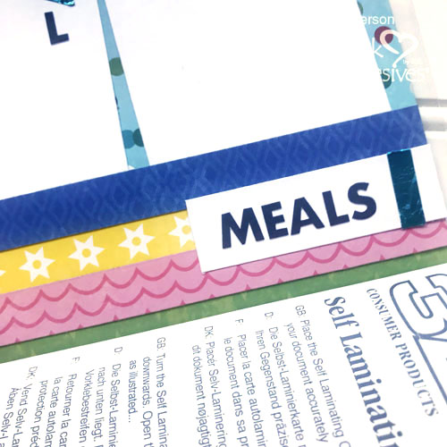 Meal Planning Wipe Board by Teri Anderson for Scrapbook Adhesives by 3L