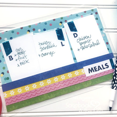 Meal Planning Wipe Board by Teri Anderson for Scrapbook Adhesives by 3L