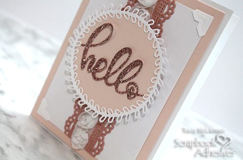 Hello Card with Texture by Tracy McLennon for Scrapbook Adhesives by 3L