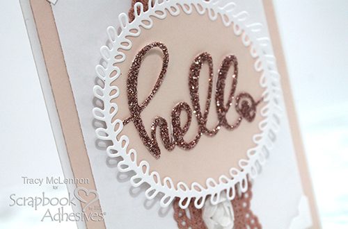 Hello Card with Texture by Tracy McLennon for Scrapbook Adhesives by 3L