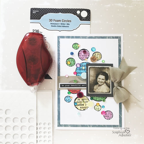 Dotted Card with 3D Foam Circles by Yvonne van de Grijp for Scrapbook Adhesives by 3L Image 2