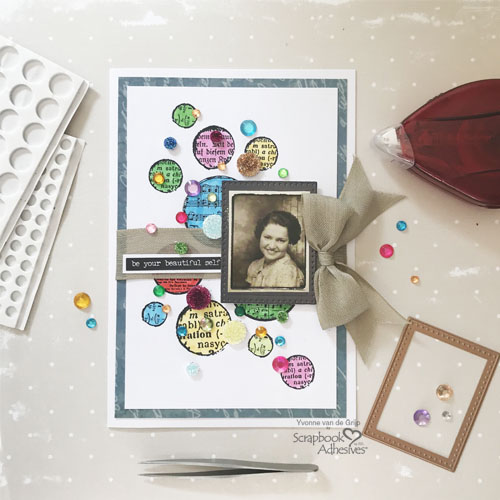 Dotted Card with 3D Foam Circles by Yvonne van de Grijp for Scrapbook Adhesives by 3L 