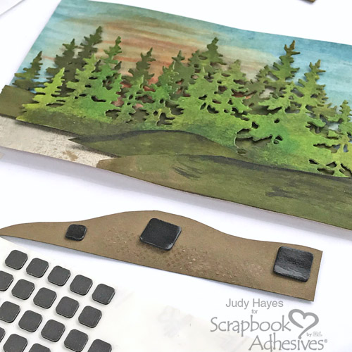 Layered Landscape Scene Card Tutorial by Judy Hayes for Scrapbook Adhesives by 3L