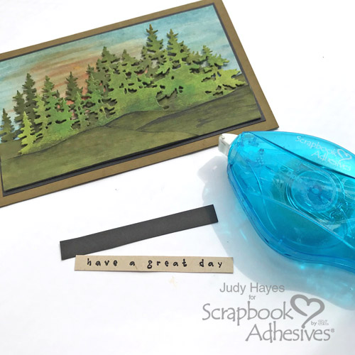 Layered Landscape Scene Card Tutorial by Judy Hayes for Scrapbook Adhesives by 3L