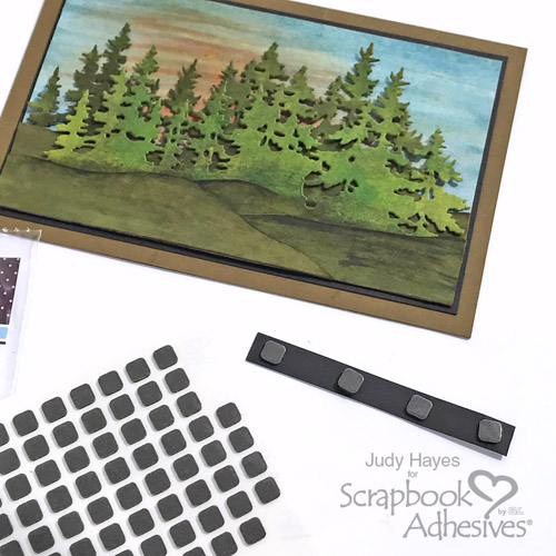 Layered Landscape Scene Card Tutorial by Judy Hayes for Scrapbook Adhesives by 3L