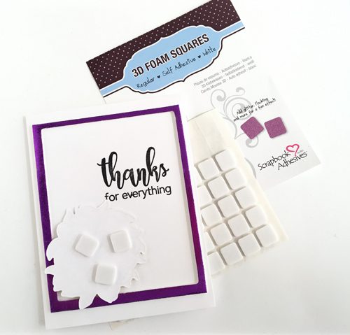 Foiled Frame Thanks for Everything Card by Margie Higuchi for Scrapbook Adhesives by 3L