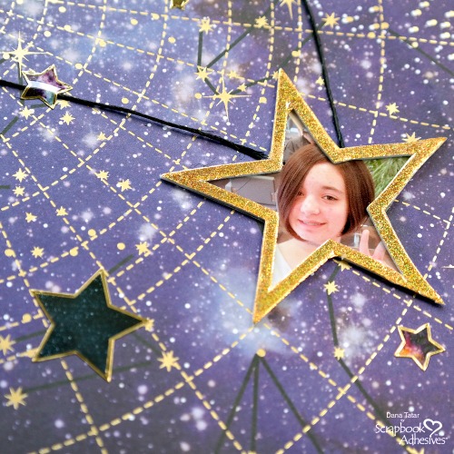 Metallic Transfer Foil + 3D Foam Star Photo Frames by Dana Tatar for Scrapbook Adhesives by 3L