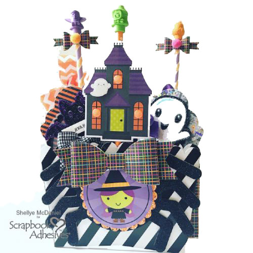 Halloween Popcorn Box Pocket Mail Tutorial by Shellye McDaniel for Scrapbook Adhesives by 3L