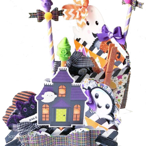 Halloween Popcorn Box Pocket Mail Tutorial by Shellye McDaniel for Scrapbook Adhesives by 3L