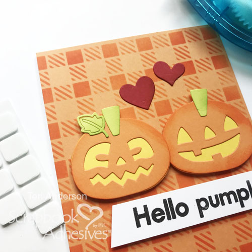 Hello Pumpkin Card by Teri Anderson for Scrapbook Adhesives by 3L