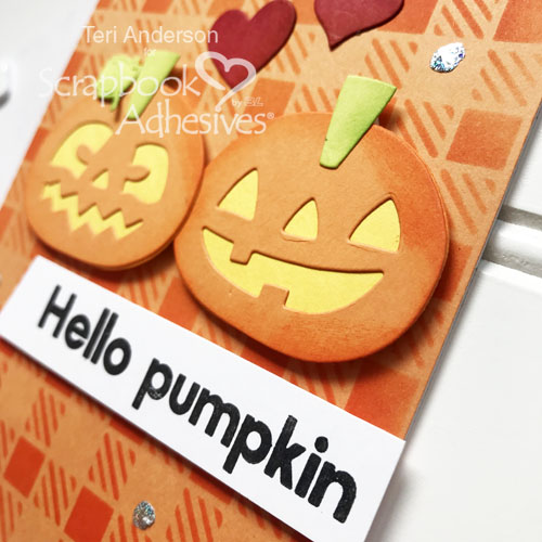 Hello Pumpkin Card by Teri Anderson for Scrapbook Adhesives by 3L