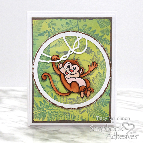 Monkeying Around Card Tutorial by Tracy McLennon for Scrapbook Adhesives by 3L