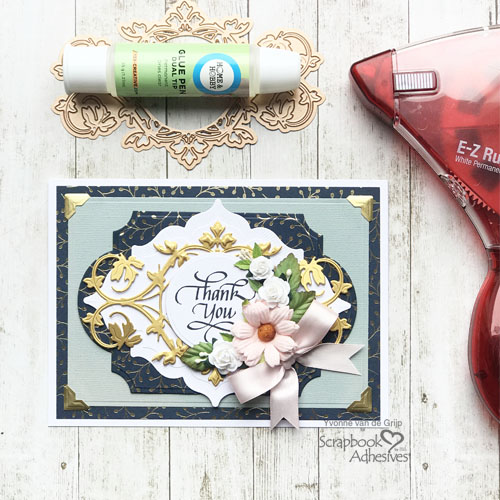 Create a Multi-Layered Thank You Card by Yvonne van de Grijp for Scrapbook Adhesives by 3L