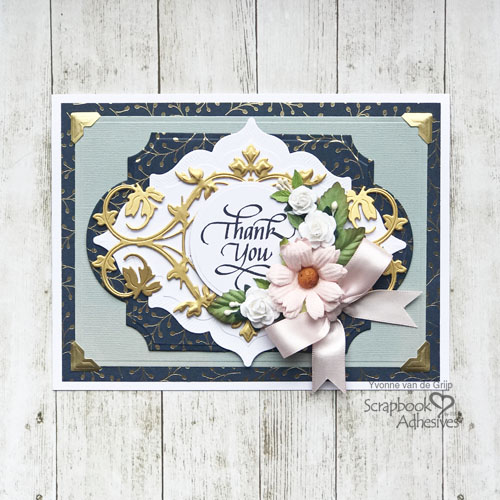 Create a Multi-Layered Thank You Card by Yvonne van de Grijp for Scrapbook Adhesives by 3L