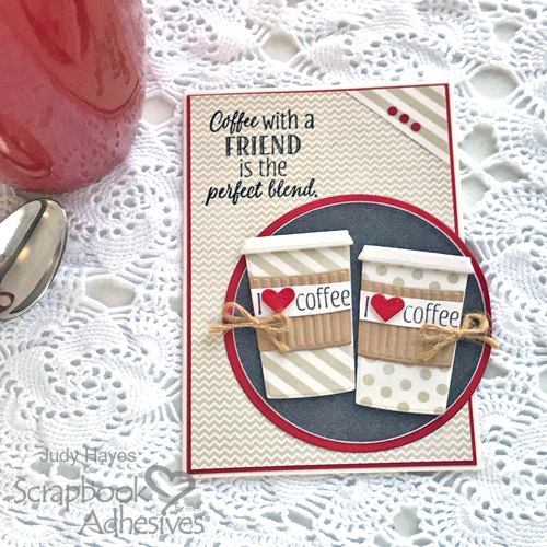 I Love Coffee Card by Judy Hayes for Scrapbook Adhesives by 3L