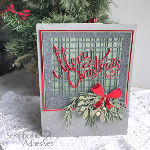 Shiny Merry Christmas Card by Judy Hayes for Scrapbook Adhesives by 3L