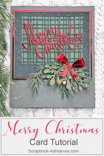 Shiny Merry Christmas Card by Judy Hayes for Scrapbook Adhesives by 3L Pinterest