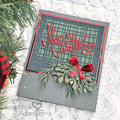 Shiny Merry Christmas Card by Judy Hayes for Scrapbook Adhesives by 3L