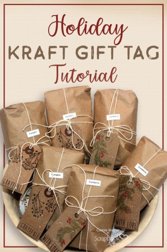 Holiday Kraft Gift Tag Tutorial by Connie Mercer for Scrapbook Adhesives by 3L