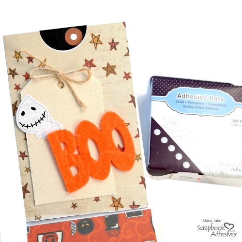 How to Secure Textured Embellishments Like Canvas and Felt with Adhesive Dots by Dana Tatar for Scrapbook Adhesives by 3L