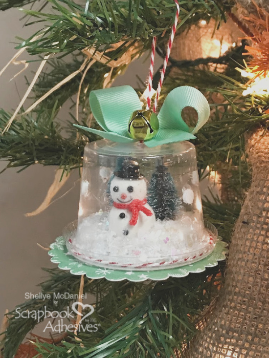 On Tree Branch Snow Globe Shaker Ornament by Shellye McDaniel for Scrapbook Adhesives by 3L