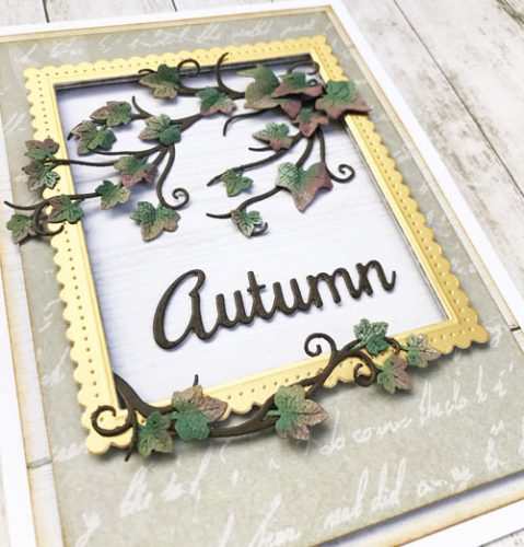 Autumn Card with Dimensional Ivy Tutorial by Yvonne van de Grijp for Scrapbook Adhesives by 3L