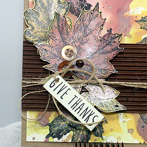 Give Thanks Stamped Card Tutorial by Connie Mercer for Scrapbook Adhesives by 3L