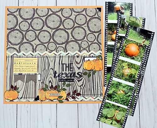 Step 1 Pumpkin Patch Pocket Page by Connie Mercer for Scrapbook Adhesives by 3L
