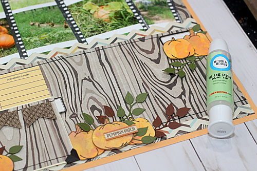 Step 7 Pumpkin Patch Pocket Page by Connie Mercer for Scrapbook Adhesives by 3L