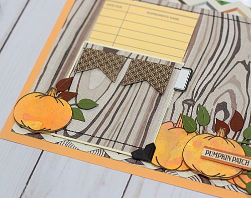 Step 8 Pumpkin Patch Pocket Page by Connie Mercer for Scrapbook Adhesives by 3L