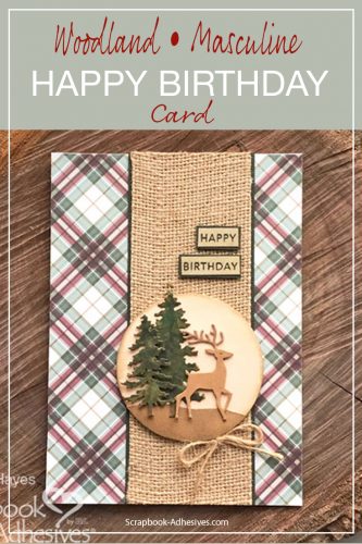 Masculine Birthday Card Tutorial by Judy Hayes for Scrapbook Adhesives by 3L