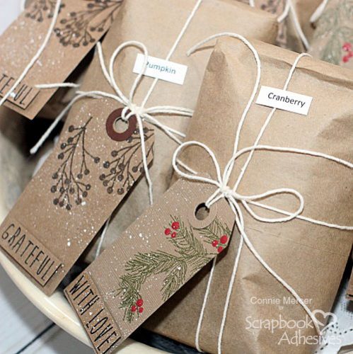 Holiday Kraft Gift Tag Tutorial by Connie Mercer for Scrapbook Adhesives by 3L