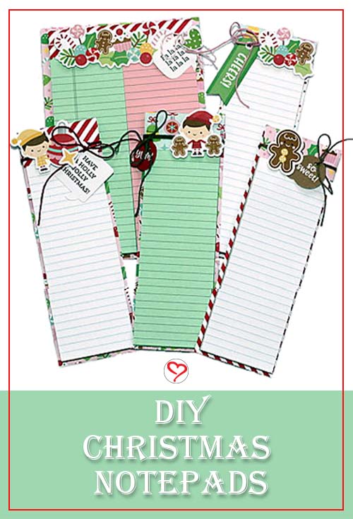 Christmas Notepad Tutorial by Connie Mercer for Scrapbook Adhesives by 3L Pinterest