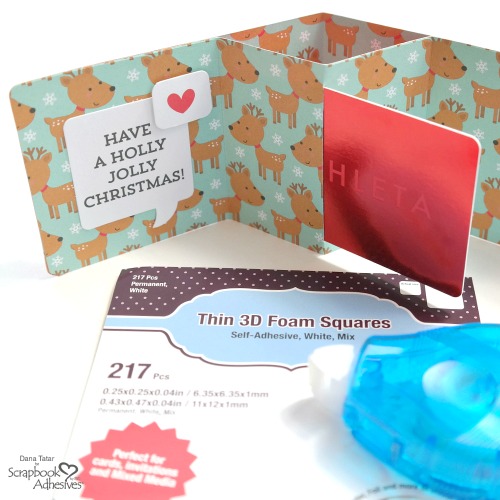 How to Embellish the Inside of a Gift Card Holder with Die-Cuts and Thin 3D Foam Squares