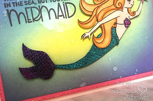 Foiled Mermaid Card Tutorial by Tracy McLennon for Scrapbook Adhesives by 3L