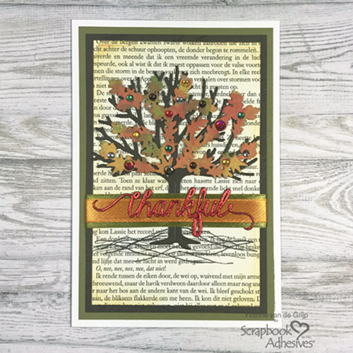 Foiled Thankful Card Tutorial by Yvonne van de Grijp for Scrapbook Adhesives by 3L