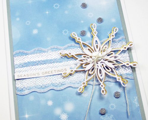 Laced Snowflake Card Tutorial by Yvonne van de Grijp for Scrapbook Adhesives by 3L